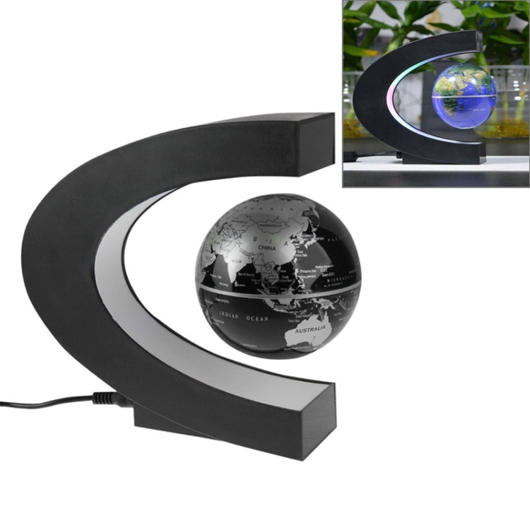 Globo Galleggiante Magnetico con LED Multicolor, Nero
