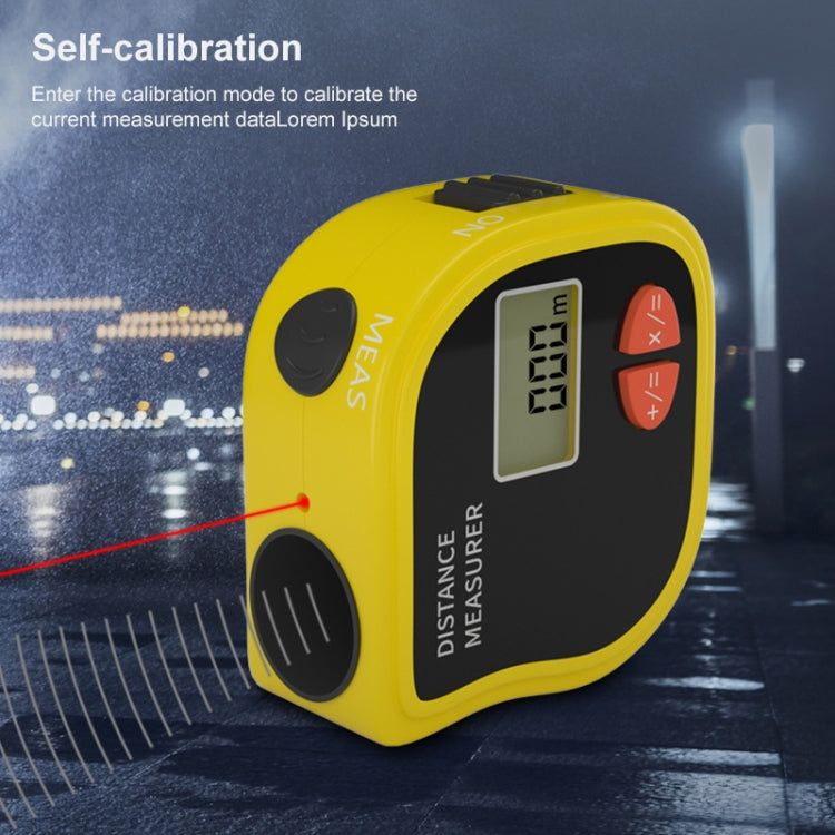 CP-3001 Misuratore di distanza ad ultrasuoni Punto laser con metro a nastro da 1 m