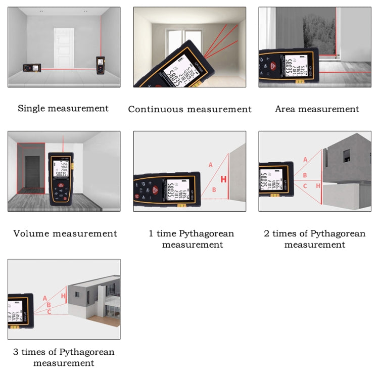 Misuratore distanza laser portatile digitale 80 m CP-80S