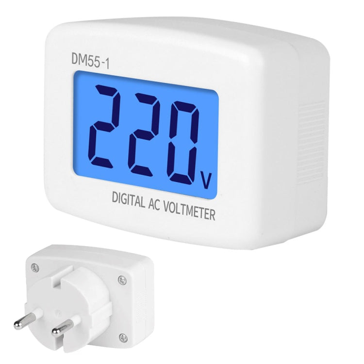 Voltmetro digitale AC LCD DM55-1 110-300 V spina UE