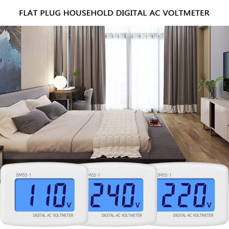 Voltmetro digitale AC LCD DM55-1 110-300 V spina UE