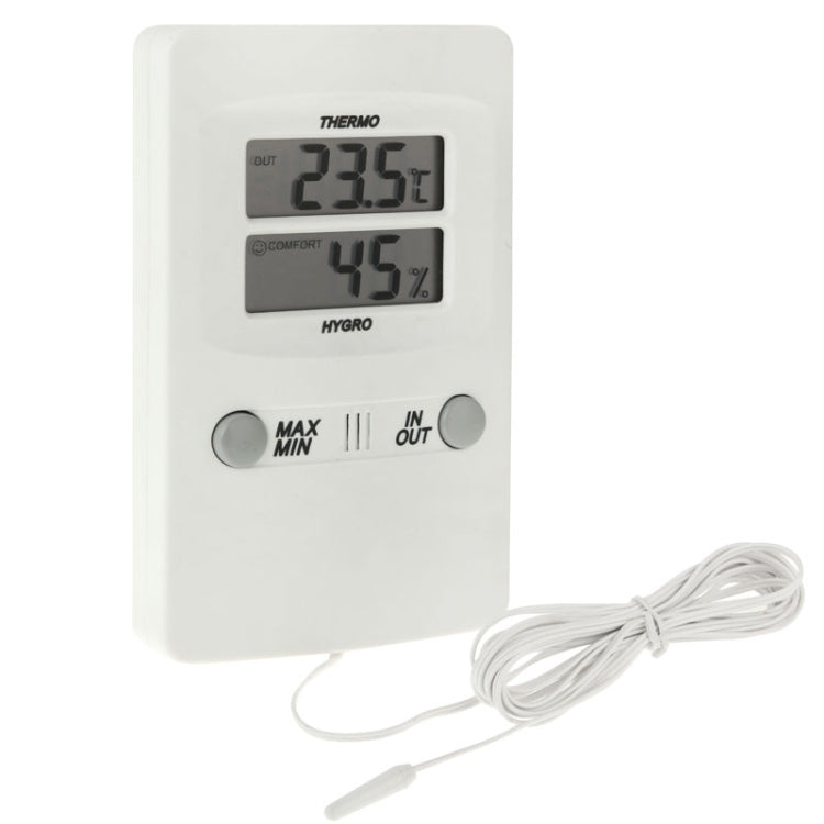 Termometro igrometro umidità meteo sonda LCD digitale TH02 per interni ed esterni, TH02
