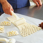 3 pezzi grande taglierina in pelle coltello a rullo coltello a rete in plastica, piano cottura stampo per biscotti speciale crosta di pizza/torta di pizza, Noodle Cutter 3