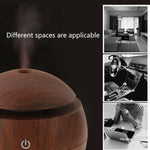 Umidificatore ad ultrasuoni con aroma ad ultrasuoni da 3 W con struttura in legno ricaricabile USB LM-X1, LM-X1