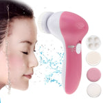 Detergente viso elettrico 5 in 1 per la cura della bellezza, spazzola, massaggiatore, scrubber, cura della pelle del viso, 5 in 1 AE-8782
