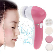 Detergente viso elettrico 5 in 1 per la cura della bellezza, spazzola, massaggiatore, scrubber, cura della pelle del viso, 5 in 1 AE-8782