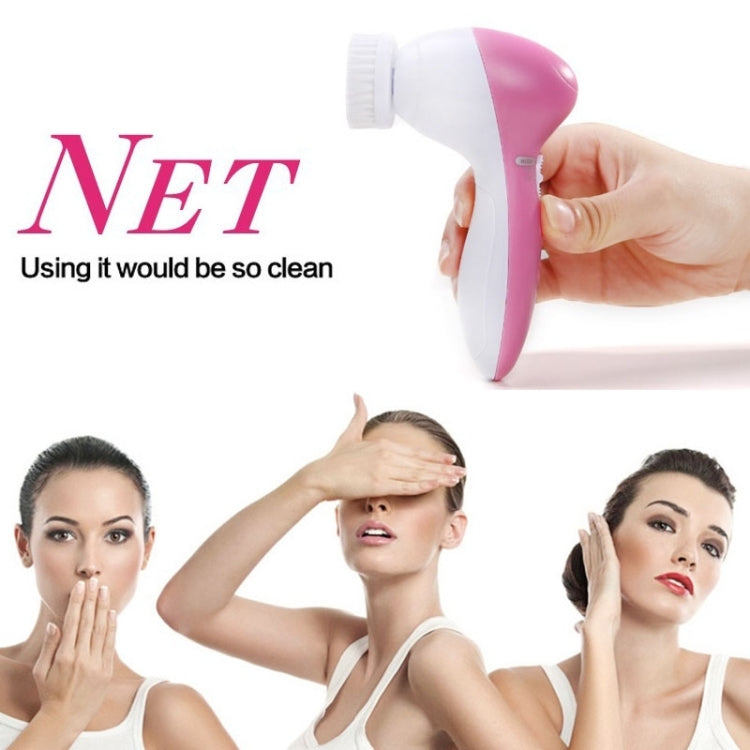 Detergente viso elettrico 5 in 1 per la cura della bellezza, spazzola, massaggiatore, scrubber, cura della pelle del viso, 5 in 1 AE-8782
