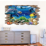 Adesivi murali moda creativa 3D Underwater World, dimensioni: 60 cm x 90 cm, Underwater World
