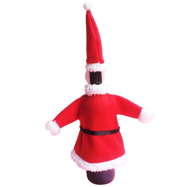Set di sacchetti per bottiglie di vino champagne in peluche per tavolo da pranzo di Natale con decorazione di Babbo Natale, Santa  Cloth