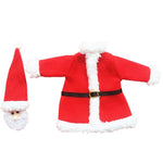 Set di sacchetti per bottiglie di vino champagne in peluche per tavolo da pranzo di Natale con decorazione di Babbo Natale, Santa  Cloth