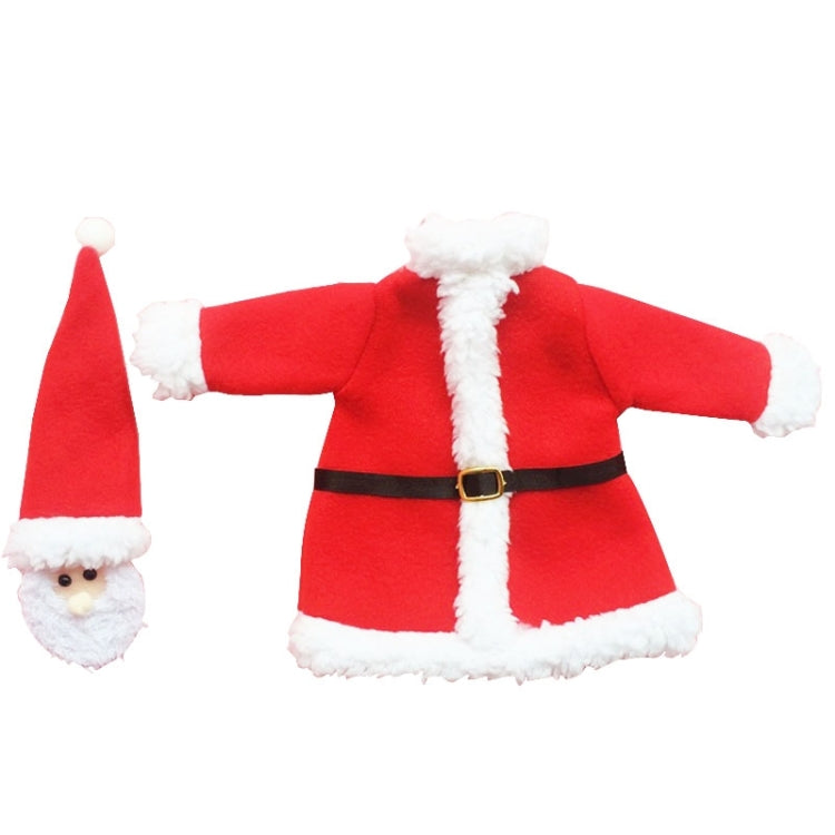 Set di sacchetti per bottiglie di vino champagne in peluche per tavolo da pranzo di Natale con decorazione di Babbo Natale, Santa  Cloth