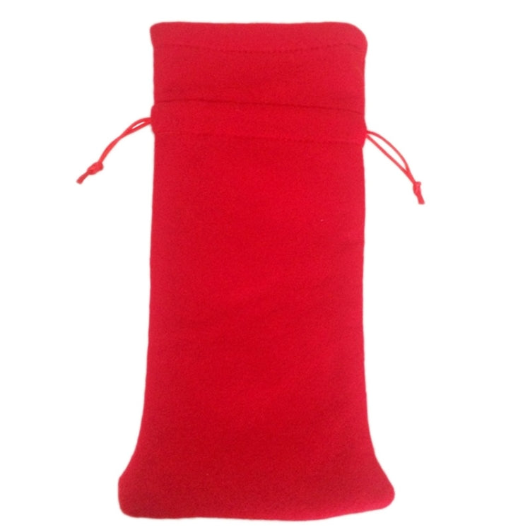 Borsa per bottiglia di vino in peluche con decorazione per la tavola di Natale con motivo Babbo Natale da 3 pezzi, Santa Pattern  2