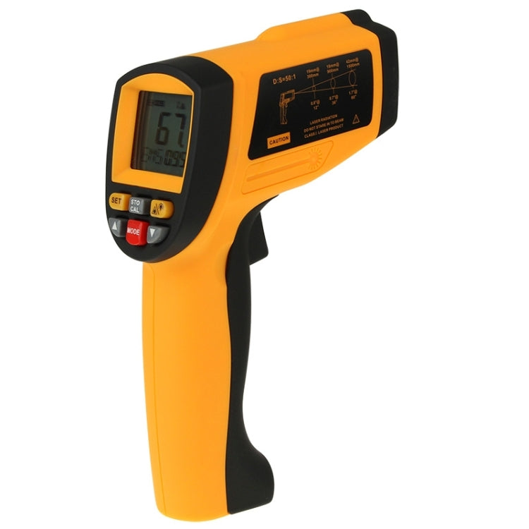 Termometro IR a infrarossi portatile con display digitale USB BENETECH GM1651, intervallo di misurazione: -30 ~ 1650 °C, GM1651