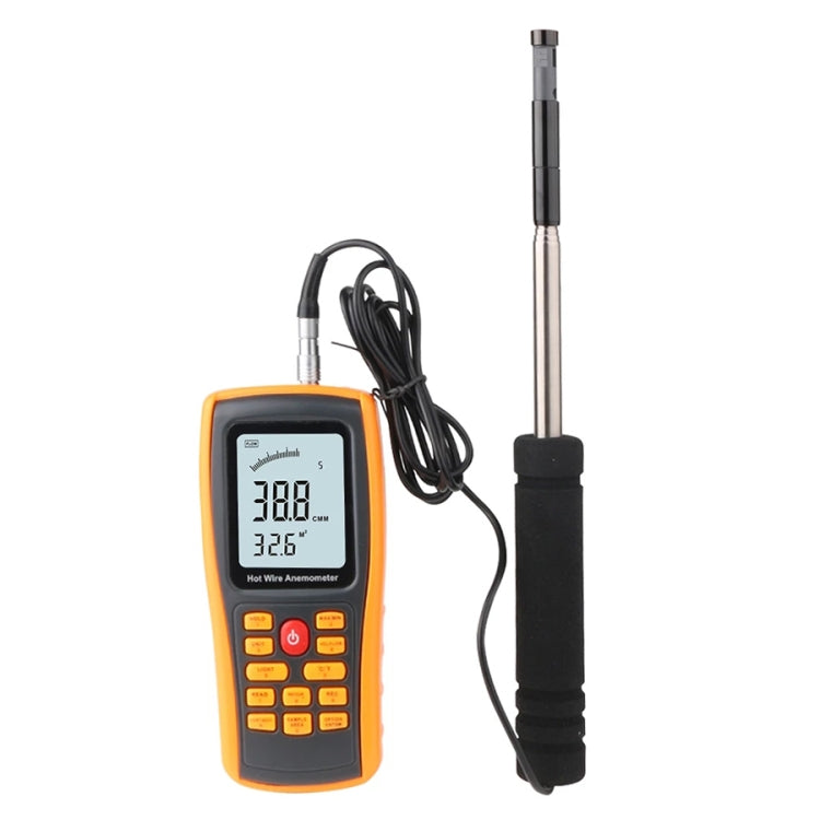 BENETECH GM8903 Anemometro digitale con schermo LCD da 2,6 pollici a filo caldo per la velocità del vento, GM8903