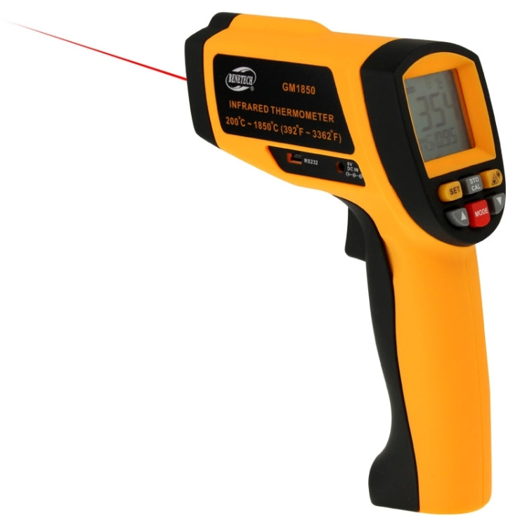 Termometro IR portatile a infrarossi con display digitale BENETECH GM1850, intervallo di misurazione: 200 ~ 1850 °C, GM1850