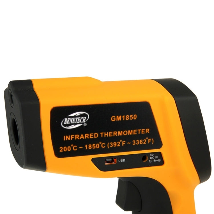 Termometro IR portatile a infrarossi con display digitale BENETECH GM1850, intervallo di misurazione: 200 ~ 1850 °C, GM1850