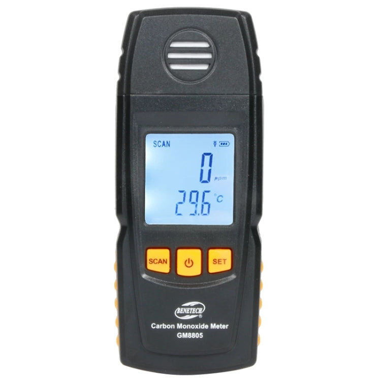 BENETECH GM8805 Tester per rilevatore di monossido di carbonio portatile con display LCD, misuratore di monossido di carbonio, intervallo di misura: 0-1000 ppm