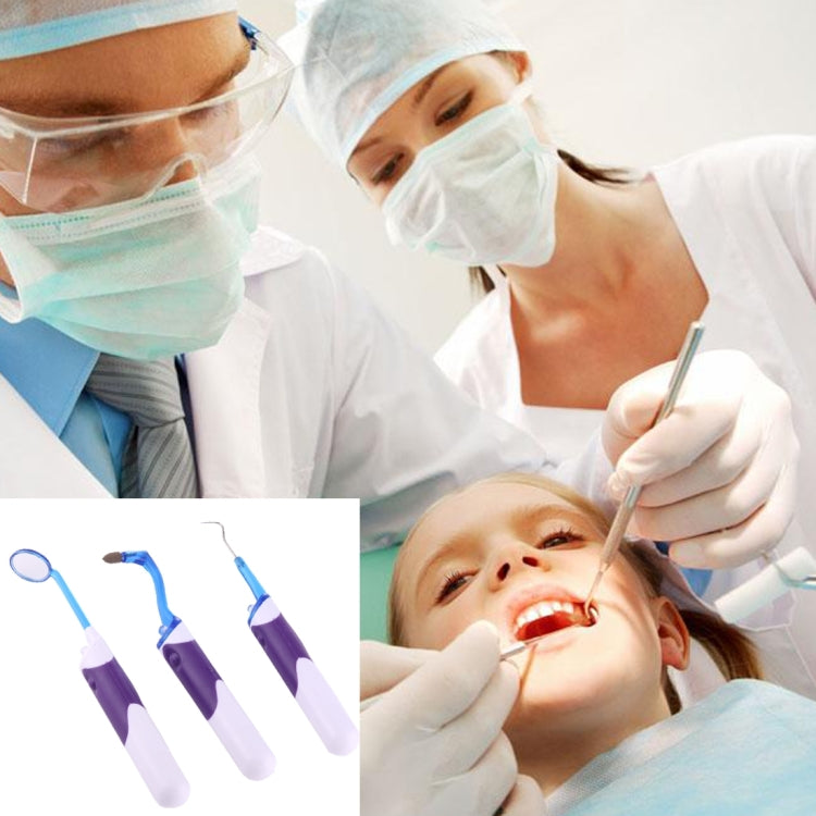 Kit strumenti dentali 3 in 1 con luce LED