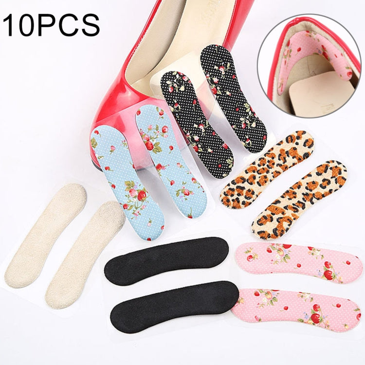 5 paia di scarpe col tacco alto Adesivi resistenti all'usura del piede posteriore, consegna colore casuale