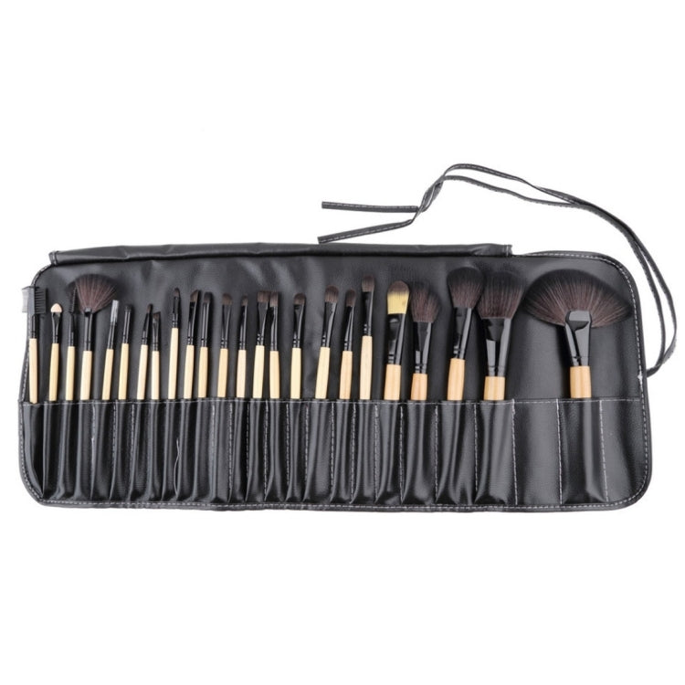 Set 24 pennelli trucco in crine di cavallo con borsa pelle