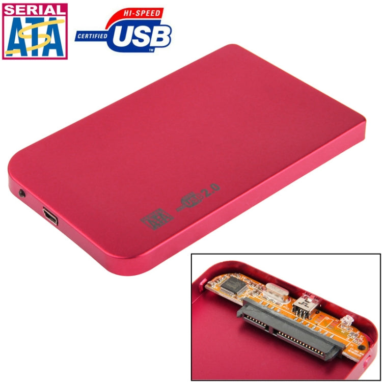 Custodia esterna per HDD SATA da 2,5 pollici, dimensioni: 126 mm x 75 mm x 13 mm, SATA (Black), SATA (Silver), SATA (Blue), SATA (Red)