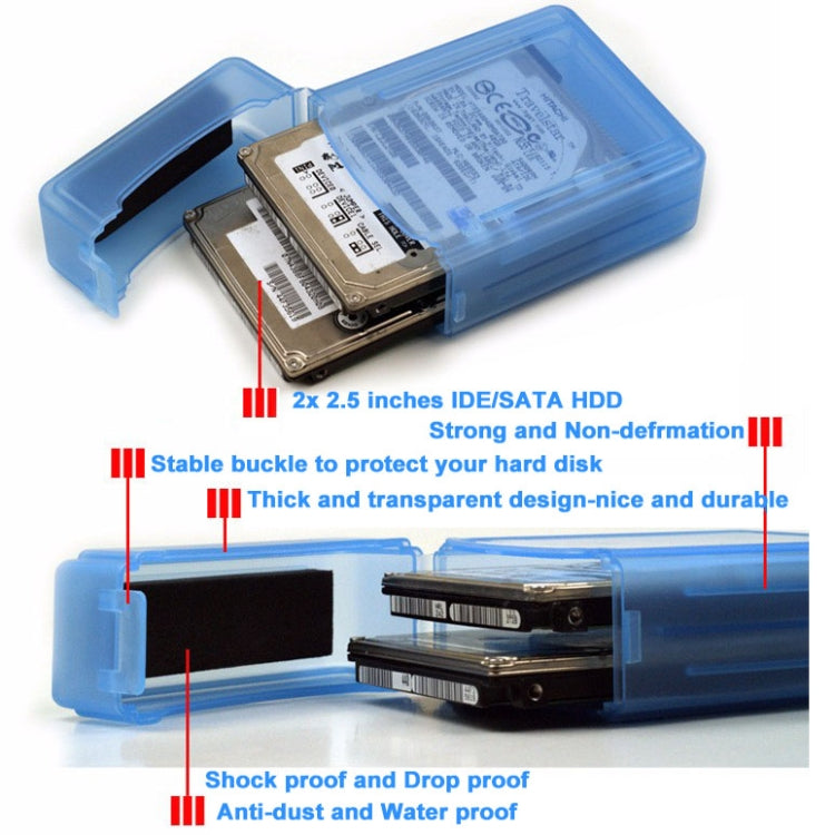 Serbatoio HDD da 2,5 pollici, supporta 2x HDD IDE/SATA da 2,5 pollici
