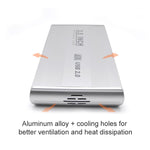 Custodia esterna HDD SATA da 3,5 pollici, supporto USB 2.0, SATA With 2.0A Power, SATA With 1.5A Power