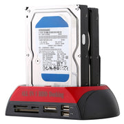 Dock station per HDD SATA/IDE tutto in 1 da 2,5 pollici/3,5 pollici con lettore di schede e hub