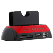 Dock station per HDD SATA/IDE tutto in 1 da 2,5 pollici/3,5 pollici con lettore di schede e hub