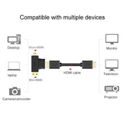 Adattatore HDMI femmina 3 in 1 a mini HDMI maschio + micro HDMI maschio, HDMI Female to Mini HDMI+Micro HDMI