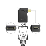 Adattatore Micro HDMI maschio a HDMI 19 pin femmina 90° oro