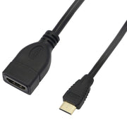 Cavo mini HDMI maschio a HDMI 19 pin femmina placcato oro da 17 cm, Mini HDMI to HDMI