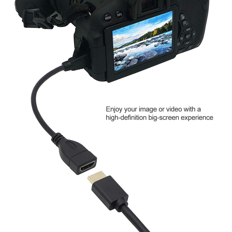 Cavo mini HDMI maschio a HDMI 19 pin femmina placcato oro da 17 cm, Mini HDMI to HDMI