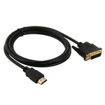 Cavo adattatore HDMI a DVI 24+1 pin maschio 1,8 m