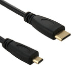 Cavo adattatore Mini HDMI maschio a Micro HDMI maschio da 1,8 m, Mini HDMI Male, Length: 1.8m