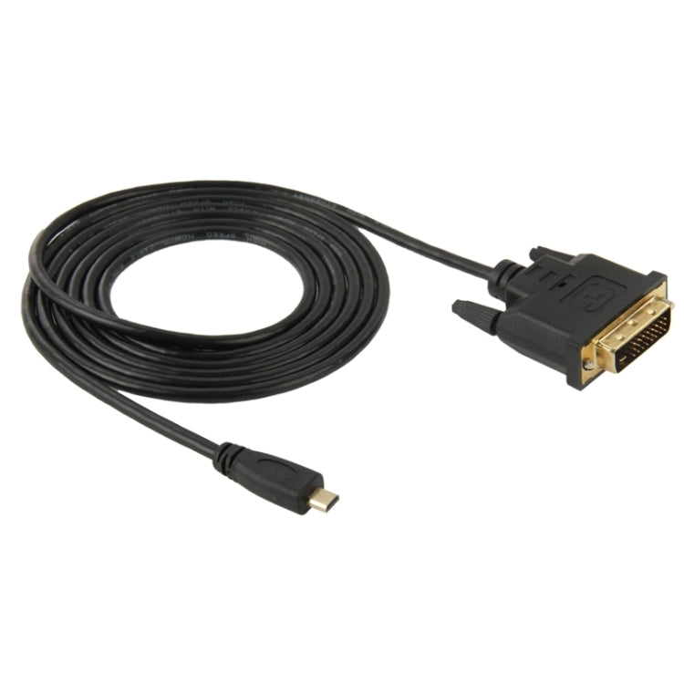 Cavo adattatore Micro HDMI (tipo D) maschio a DVI 24+1 pin maschio da 1,8 m, DVI 24+1 Pin Male, Length: 1.8m