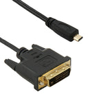 Cavo adattatore Micro HDMI (tipo D) maschio a DVI 24+1 pin 1,8 m