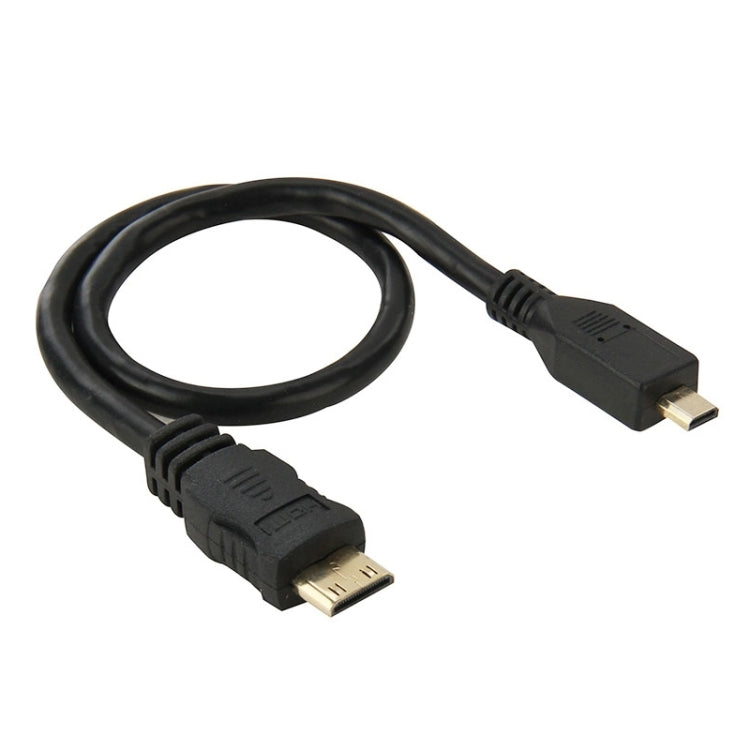 Cavo adattatore mini HDMI maschio a micro HDMI maschio da 30 cm, Micro HDMI Male, Length: 30cm