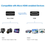 Cavo adattatore mini HDMI maschio a micro HDMI maschio da 30 cm, Micro HDMI Male, Length: 30cm