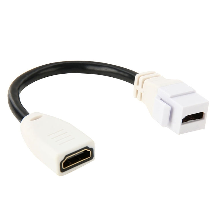 Cavo adattatore connettore HDMI 19 pin femmina a HDMI 19 pin femmina ad alta velocità V1.4 da 15 cm, HDMI AF to AF (White)