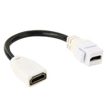 Cavo adattatore connettore HDMI 19 pin femmina a HDMI 19 pin femmina ad alta velocità V1.4 da 15 cm, HDMI AF to AF (White)