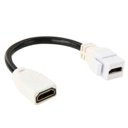 Cavo adattatore connettore HDMI 19 pin femmina a HDMI 19 pin femmina ad alta velocità V1.4 da 15 cm, HDMI AF to AF (White)