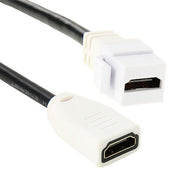 Cavo adattatore connettore HDMI 19 pin femmina a HDMI 19 pin femmina ad alta velocità V1.4 da 15 cm, HDMI AF to AF (White)