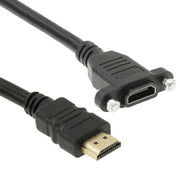 Cavo adattatore connettore HDMI 19 pin maschio a HDMI 19 pin femmina ad alta velocità da 1,5 m, HDMI AM to AF with Ear Hole  (1.5m)
