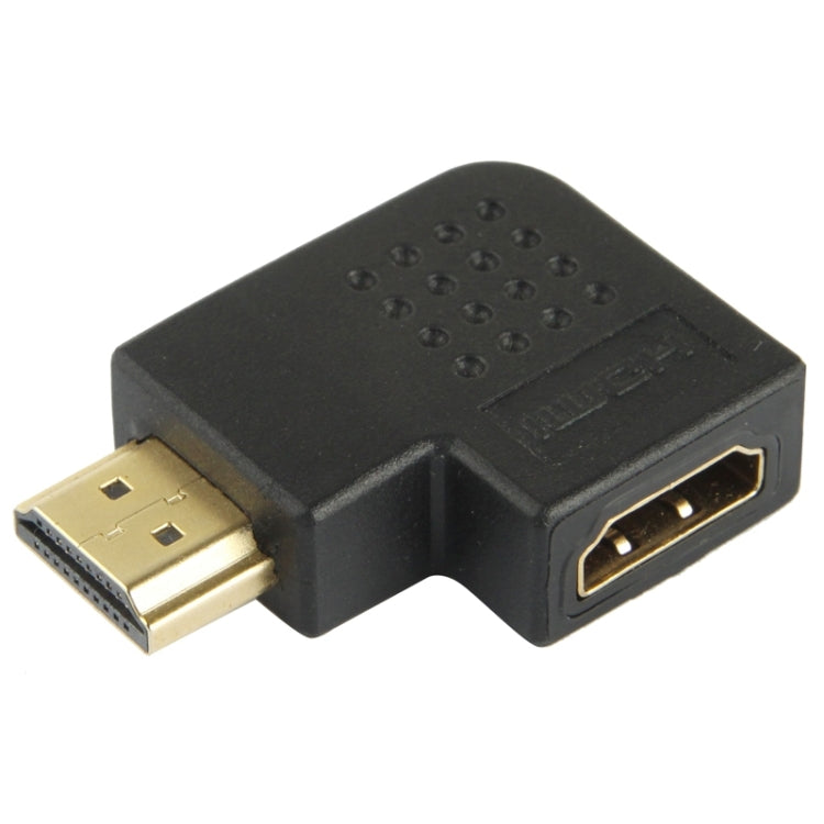 Adattatore HDMI 19 pin maschio a HDMI 19 pin femmina placcato in oro con angolo di 90 gradi, HDMI Male to Female