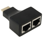 Cavo estensore HDMI doppia porta RJ45 30m Cat5e/6