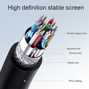Versione 1.4, cavo a spirale placcato in oro da micro HDMI maschio a HDMI maschio, supporto 3D/Ethernet, lunghezza: 60 cm (può essere esteso fino a 2 m), Micro HDMI AM to HDMI AM