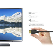 Versione 1.4, cavo a spirale placcato in oro da micro HDMI maschio a HDMI maschio, supporto 3D/Ethernet, lunghezza: 60 cm (può essere esteso fino a 2 m), Micro HDMI AM to HDMI AM