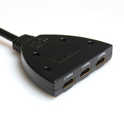 Switcher HDMI Pigtail 3x1 fino a 1080P (placcato in oro), 1080P