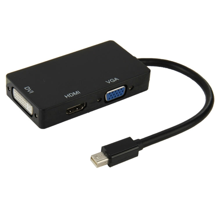 Cavo convertitore adattatore Mini DisplayPort maschio a HDMI + VGA + DVI femmina per Mac Book Pro Air, lunghezza cavo: 17 cm, Mini DP to HDMI+VGA+DVI (Black), Mini DP to HDMI+VGA+DVI (White)